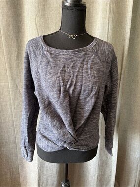 J. Crew Heathered Navy Crewneck Sweatshirt